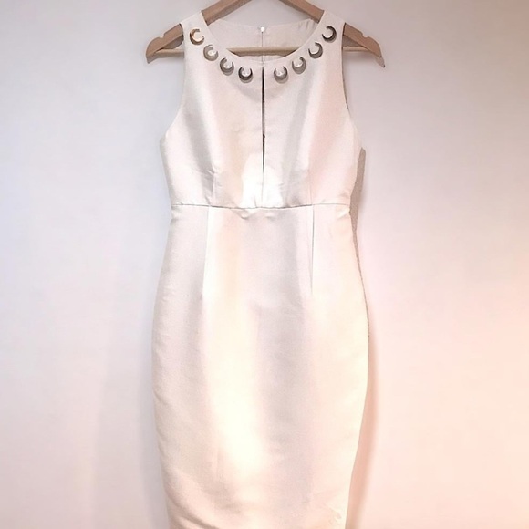 Thomas Wylde Dresses & Skirts - Thomas Wylde Ivory Silk Crescent Moon Cocktail Dress – Size 6 ✨🤍